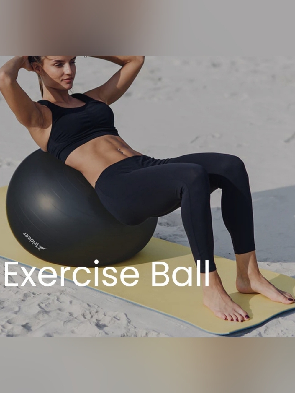 Trideer Extra Thick Exercise Ball 65cm with pump. NWOT
